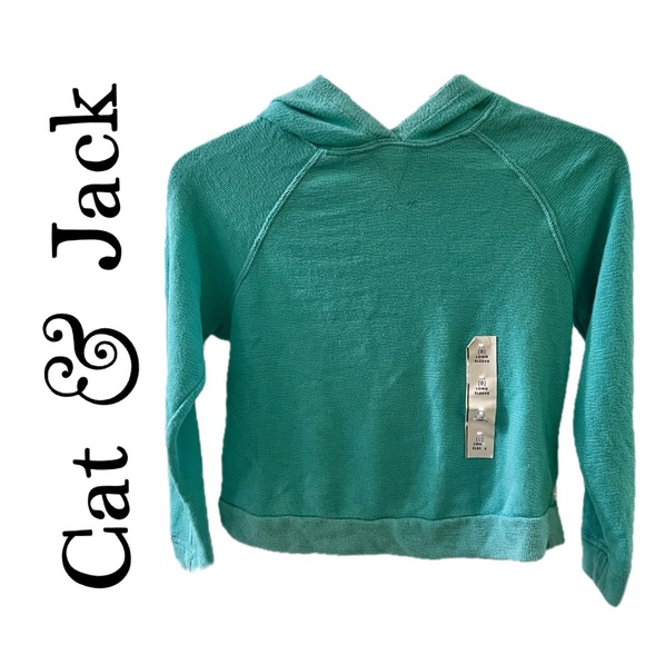 KB Cat & Jack Soft Teal Hoodie in Size XS(4/5), M(8) - Picture 1 of 15